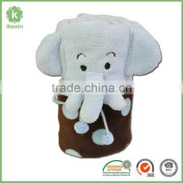 Cute Elephant Fleece Baby Blanket