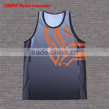 Custom sublimation men's gym singlets