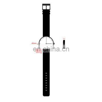 Customized Women Men Unisex Two Hand Ultra Thin Genuine Leather Quartz Watch