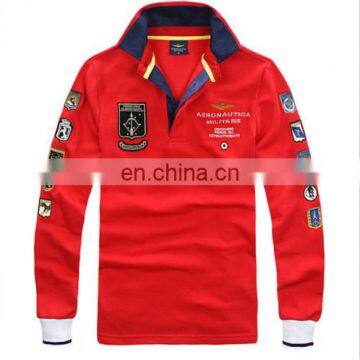 Bulk Wholesale Clothing New Polo Leisure Sports Embroidery Cotton Long-Sleeved Men's T-shirt photo-2