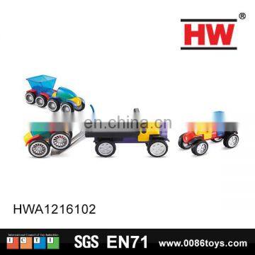 shantou kids car toys educational window trailer truck toy magnetic blocks