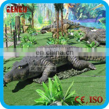 Family Garden Decoration Artificial Rubber Animals Crocodile Model photo-1