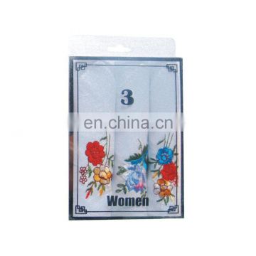 Graceful boxed women's embroidery handkerchief