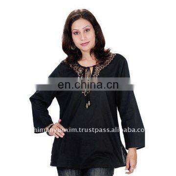 Cotton Embroidered Tunic Blouses