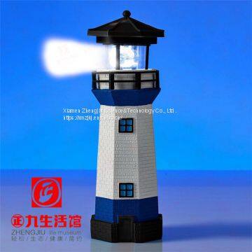 Solar Lighthouse SOLAR POWERED LIGHTHOUSE GARDEN LIGHTHOUSE ORNAMENT WITH ROTATING LED photo-2