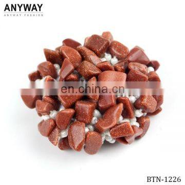 Classical Beauty Brown Stone Button for Fashion Accessories