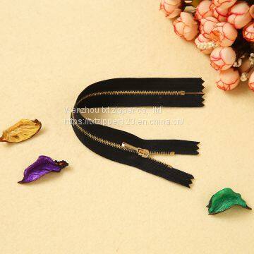 #3 #4 #5 #8 #10 Metal Brass Zipper With Corn Teeth Close End photo-2