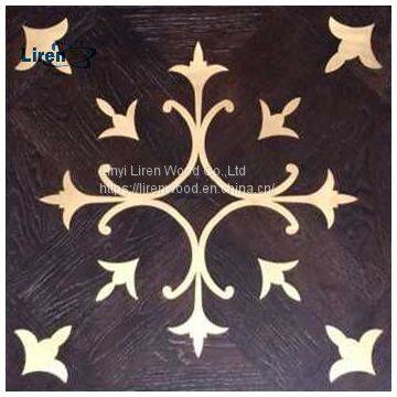 Wood Metal Steel Brass Inlay Parquet Flooring photo-4