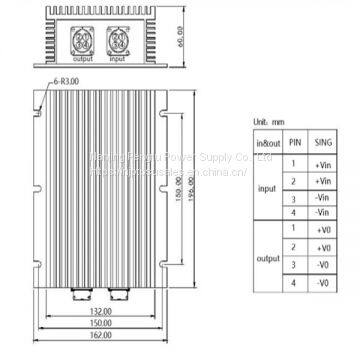 PDE-A Series 600W Input 600V Output 24V dc dc Power Supply Converter photo-2
