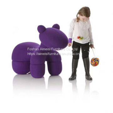 Hot Selling Popular Living Room Children Fiberglass Puppy Pony Chair photo-2