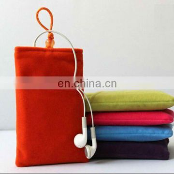 high quality Phone Velvet Soft Pouch Cloth Sleeve Lint Bag Pouch