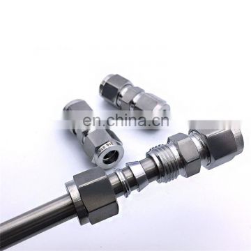 ZG1/4 male thread O.D 6 mm hard tube steel pipe tee 1 stainless steel pipe sst pipe fittings