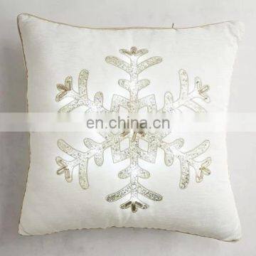 Light LED Christmas Cushion With Embroidered Pillow Cover Decorative