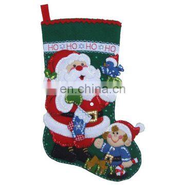 Wall Hanging Decoration DIY Felt Christmas Gifts Stocking with Ornament Set for kids