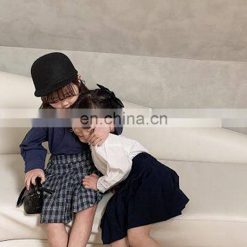 6550/Hot Selling Kids Girl Turn Down Collar Shirt Long Sleeve Fashion Causal Girls Top