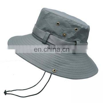 Wholesale Cheap Foldable Sun Custom Bucket Hat Summer Cotton Cap Fishing Boonie Brim Sun Safari Hat With Strings photo-6