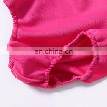 2019 Summer Newborn Baby Girl Sunsuit Solid Organic Cotton Infant Bodysuit Ruffle Baby Girl Romper Free Ship photo-5