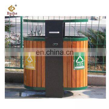 outdoor wooden plastic composites WPC waste bin, recycle bin, garbage bin