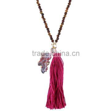 2016 hot sale women necklace with natural stone