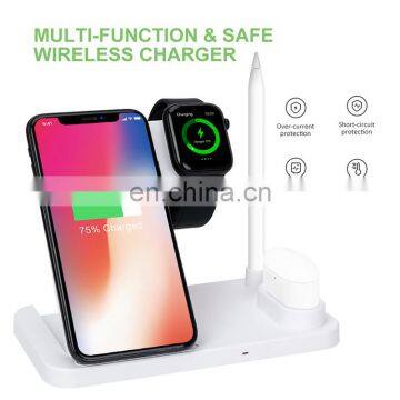 4 in 1 Wireless Charger 2020 Factory Directly Sell Qi Standard Charger Crystal Wireless Portable Cellphone Charger For Iphone photo-3