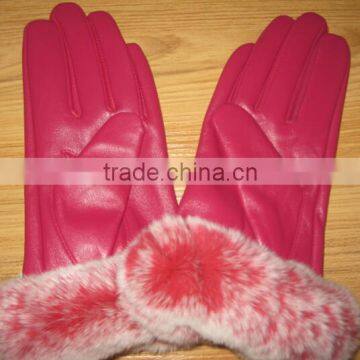 really sheepskin gloves custom made sweet leather popular fashion women gloves