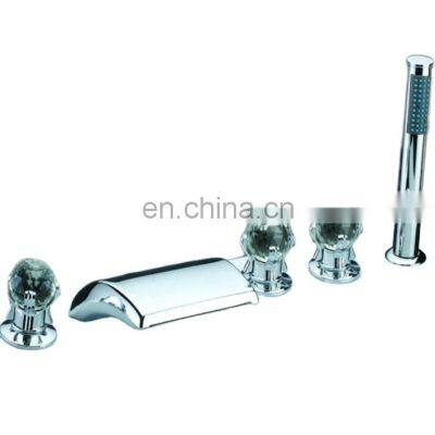 Bathtub Cold Warm Water Mixer Waterfall Faucet Spa Hand Shower