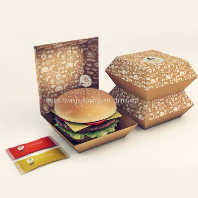 Factory wholesale Kraft paper clamshell lunch box eco friendly food container
