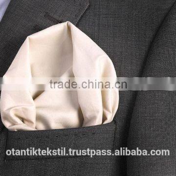 Beige Custom Pocket Square, Manufactoring Hankercheif,