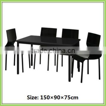 Modern Design Black High Gloss MDF Board Dining Room Tables