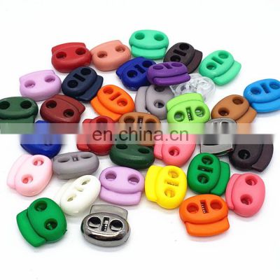 Eco Friendly Garment Accessories Adjustable Plastic Double Custom Cord Lock Stopper