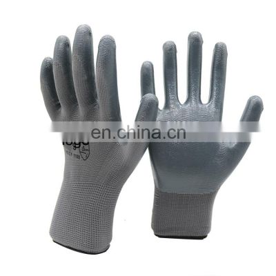 Gloves Latex 13G Polyester Latex Coated Crinkle Work Safety Gloves Online Shopping