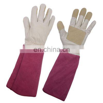 HANDLANDY Cheap In Stock Wholesale  long Glove pigskin Garden Gloves for Ladies