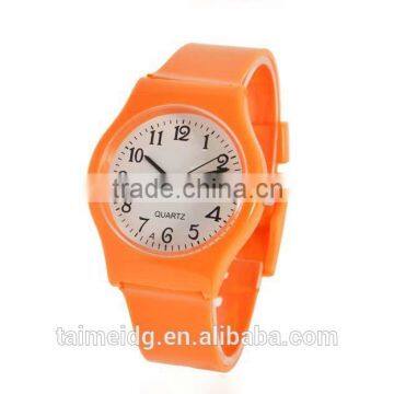 Top silicone jelly watch stainless steel back