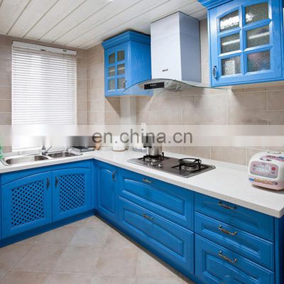 Modern designs high gloss lacquer blue kitchen cabinet for sale