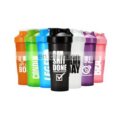 2021 ready to ship economic colorful food grade bpa free sport fitness gym plastic protein shaker bottles with fast shipment