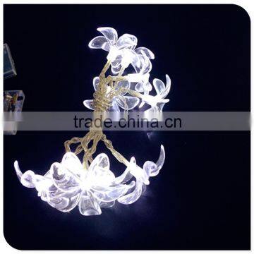 White Battery Operated Fairy Led Lights With Fancy Design Flowers photo-3