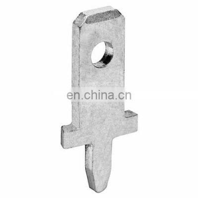 Brass PC Board Stamped Quick-Fit Male Tab Terminal Matte Tin Plate