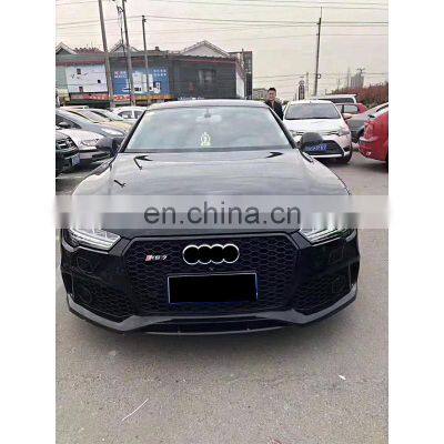 100% Fit Complete Car Bumper Rs7 Grille Tail Lip and Tail Exhaust for Audi A7 C7.5 2016 2017 2018 Upgrade to Rs7 Style