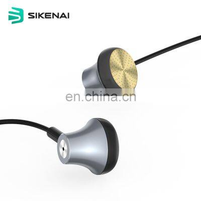 SIKENAI 3.5MM Universal Android Apple Flat Ear Metal HD Earphone For Music