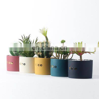 Modern Minimalist Nordic Flowerpot Cactus Succulent Green Ceramic Plant Pot Planter Decorative Flower Pots For Indoor Plants