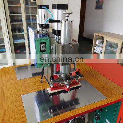 Pneumatic Double Head High Frequency Leather Embossing Welding Machine photo-3