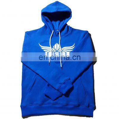 2022 Latest design long line kangaroo pocket loose fit pullover Hoodies Sweatshirts Royal Blue hoodie manufacturer custom