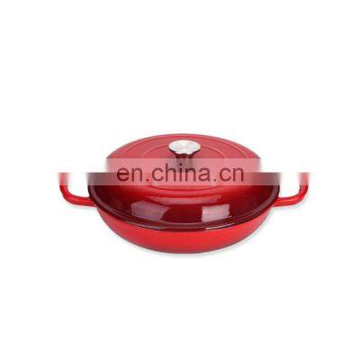 Classic Red Cooking Pot Wholesale Kitchen Enamel Cast Iron Cookware photo-5