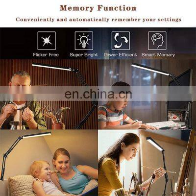 LED Light Swing Arm Flexible Adjustable Desk Clamp Machine Working Lamp LED Desk Lamp