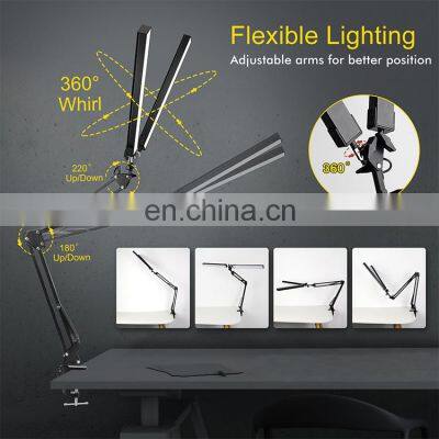 Flexible Gooseneck & Space-saving 24W Brightest Workbench Office Lighting 3 Color Modes Piano Lamp Brightness Color Temperature photo-4
