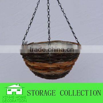 balcony natural rattan hanging flower pot