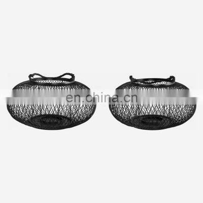 Hot Large Big Round Black Bamboo Lantern Centerpiece Candle Holder in Bulk European Style Vietnam Supplier photo-5
