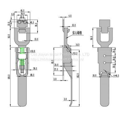 Heavy Duty Adjustable Shockproof Spring Buckle Modified Car Latch photo-4