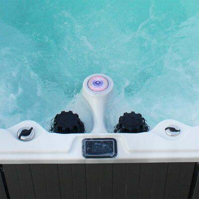 Modern Design 7m Swim Spa Low Height Semi-Ingroun Rectangular Shape Square Pattern 6-People Capacity Acrylic Material Villas photo-2