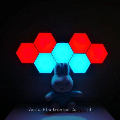 DIY RGB Quantum Light Smart Led Hexagonal Modular Touch Sensitive Lighting Remote Controlled Creative Decoration led night light